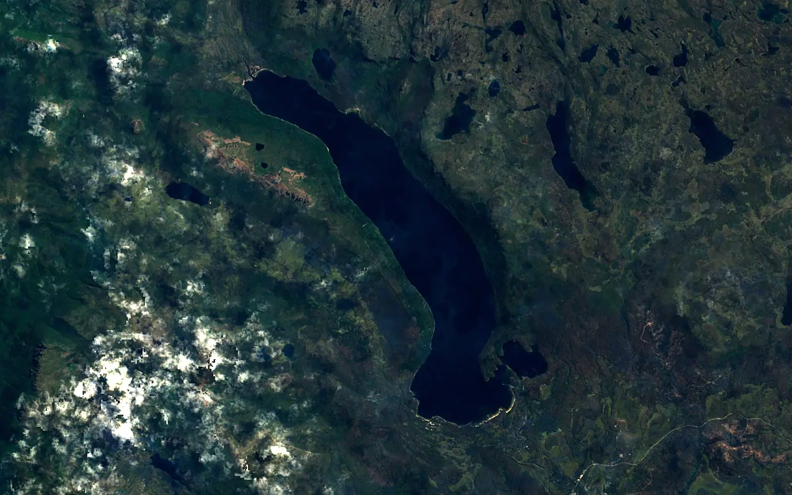 Lake St Clair seen from space (Sentinel-2)