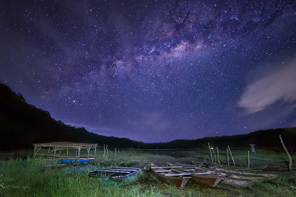 Bali Tamblingan Lake Milky Way