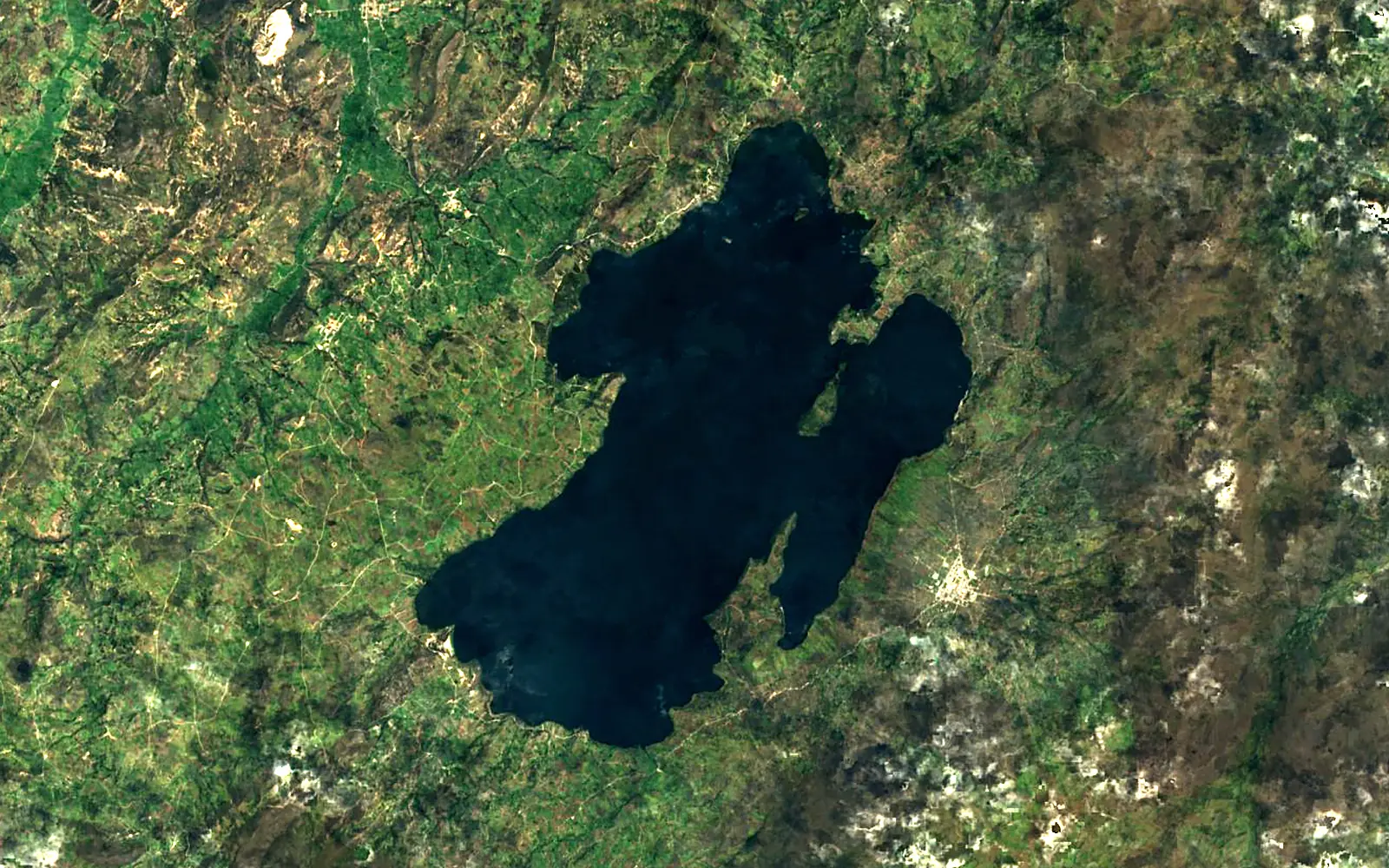 Lake Tota seen from space (Sentinel-2)