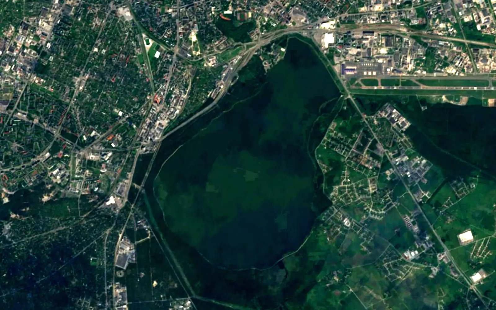 Lake Ülemiste seen from space (Sentinel-2)