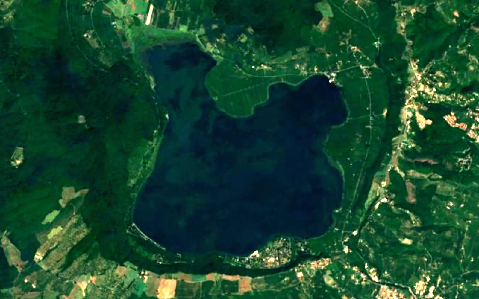 Lake Vico seen from space (Sentinel-2)