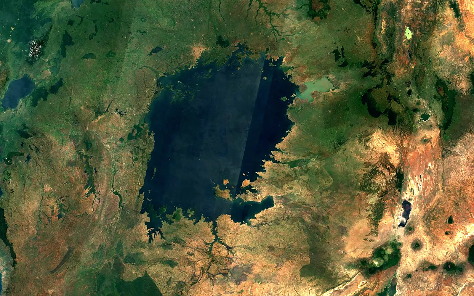 Lake Victoria seen from space (Sentinel-2)