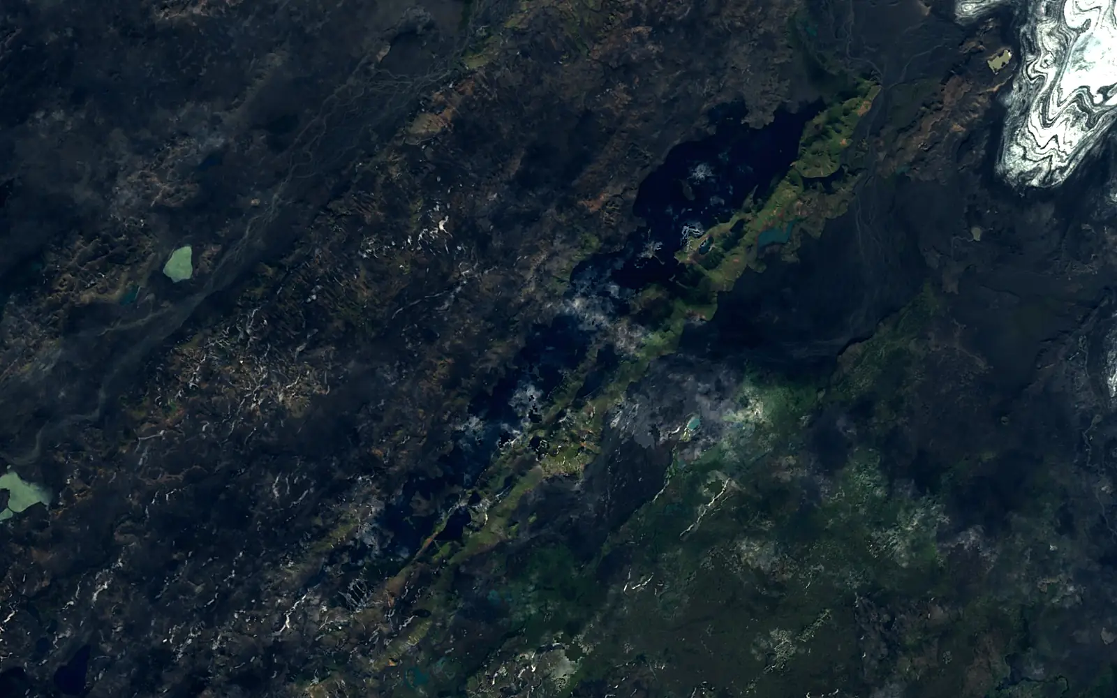Langisjór seen from space (Sentinel-2)