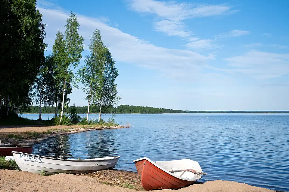 Boats on beach at Lake Lappajärvi 2018