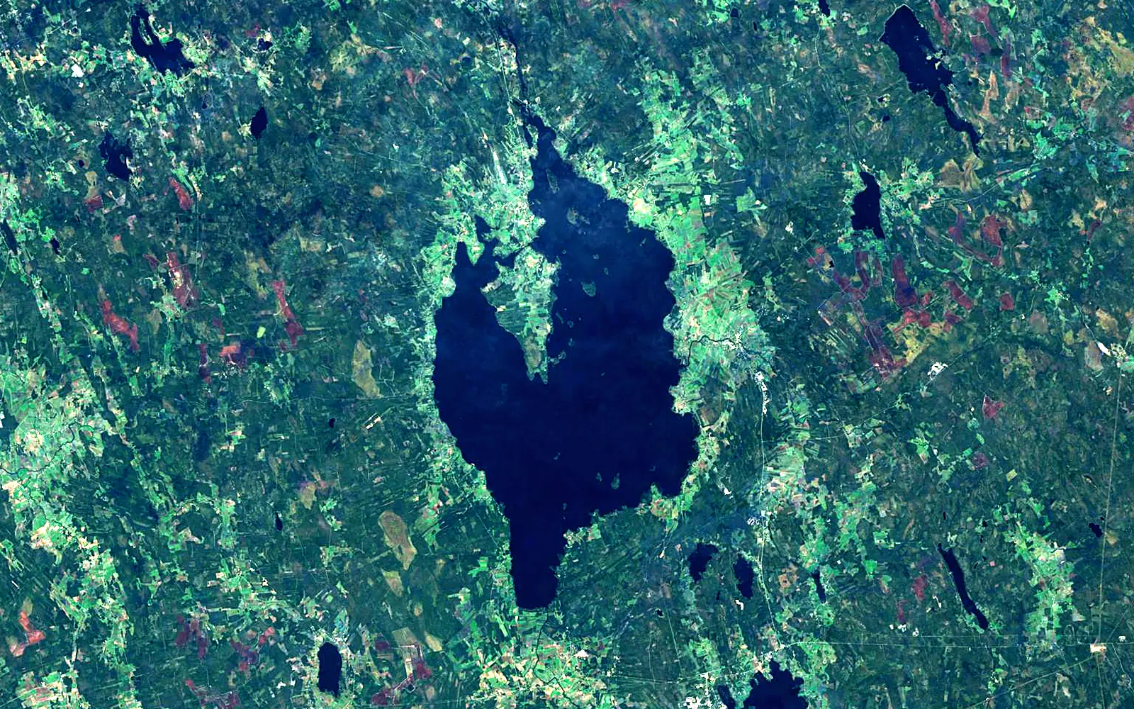 Lappajärvi seen from space (Sentinel-2)