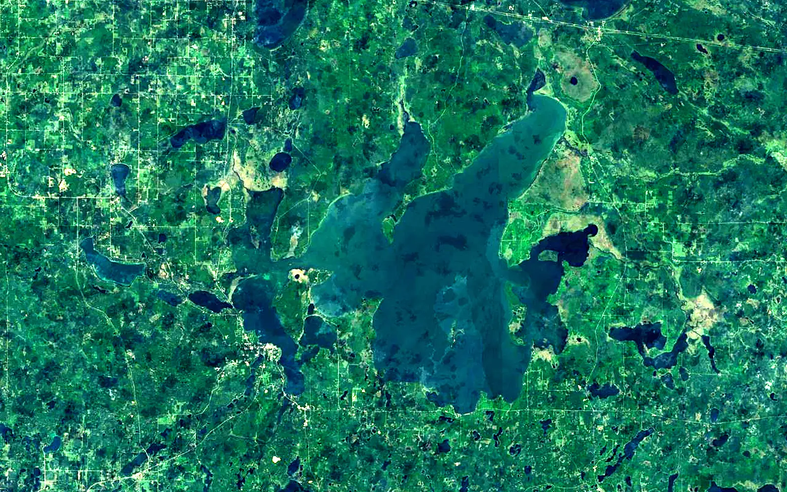 Leech Lake seen from space (Sentinel-2)