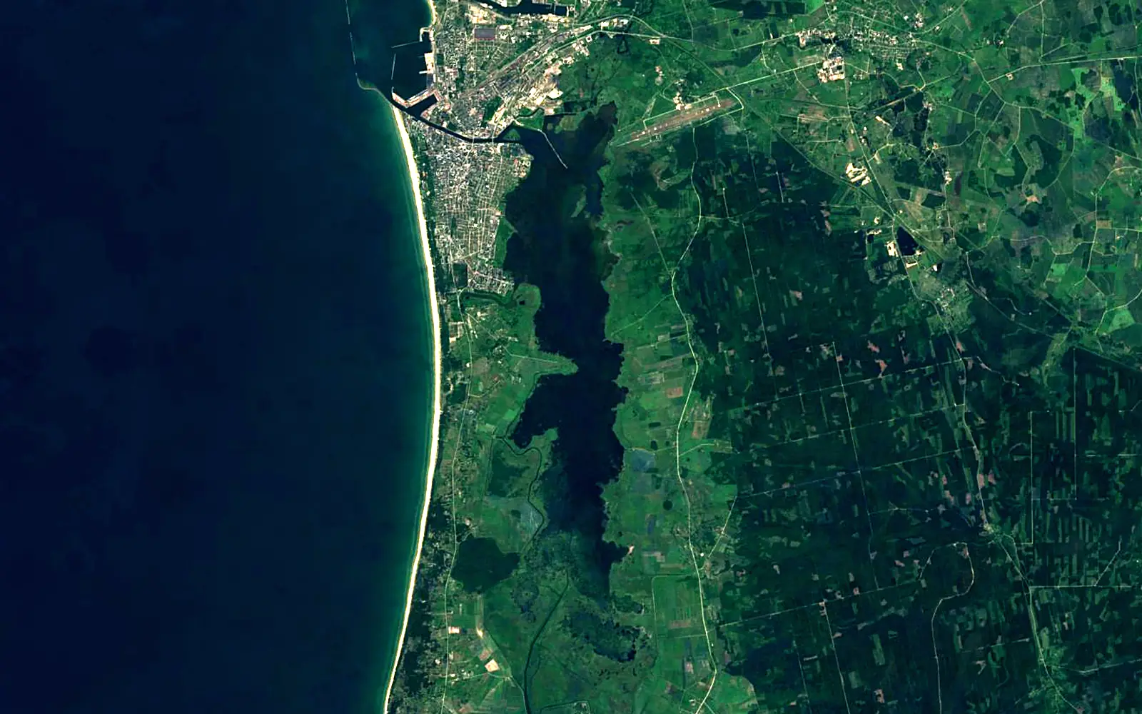 Liepāja Lake seen from space (Sentinel-2)