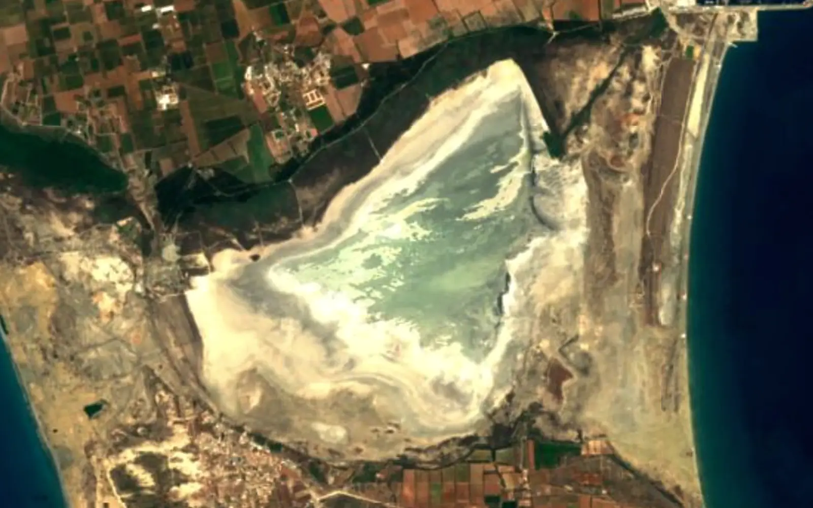 Limassol Salt Lake seen from space (Sentinel-2)