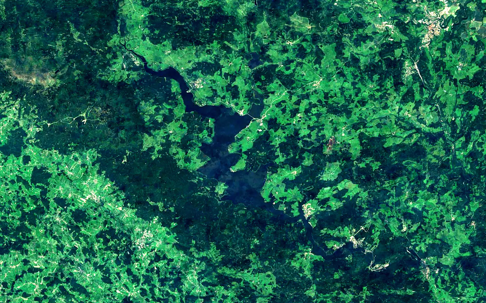 Lipno Reservoir seen from space (Sentinel-2)