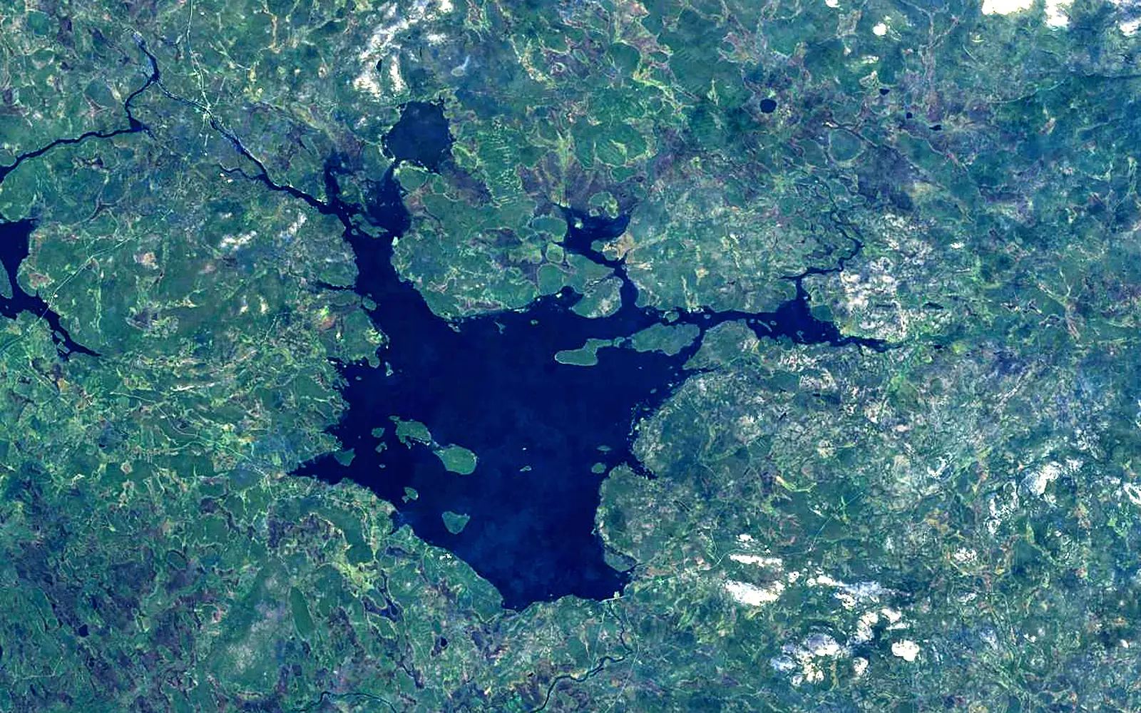 Lokka Reservoir seen from space (Sentinel-2)