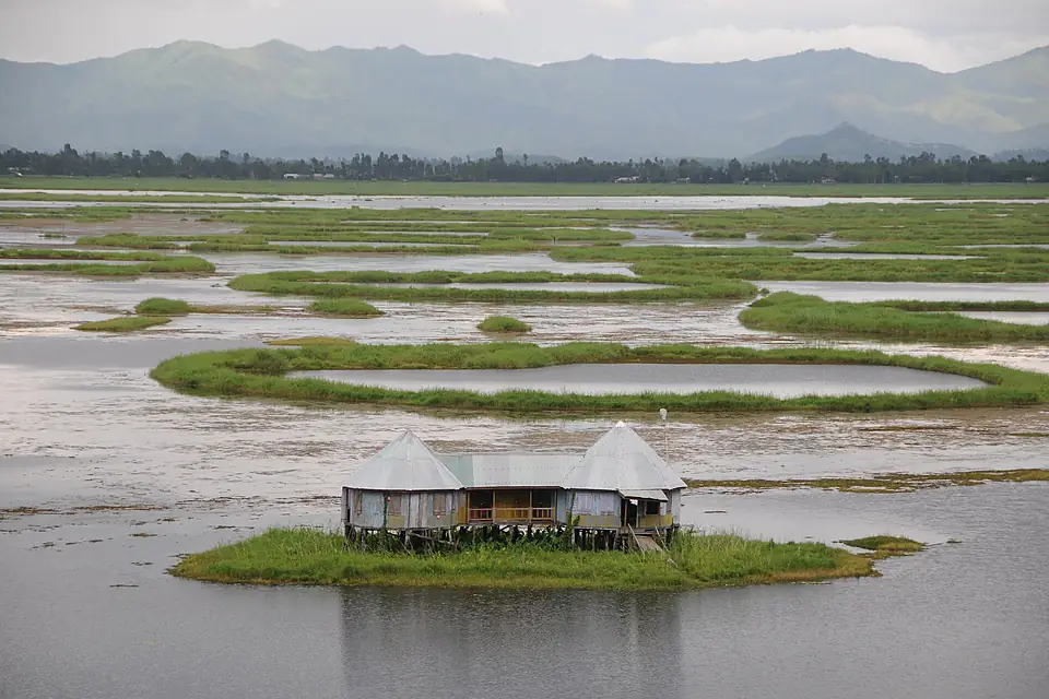 A home on Loktak Lake Moirang Manipur India