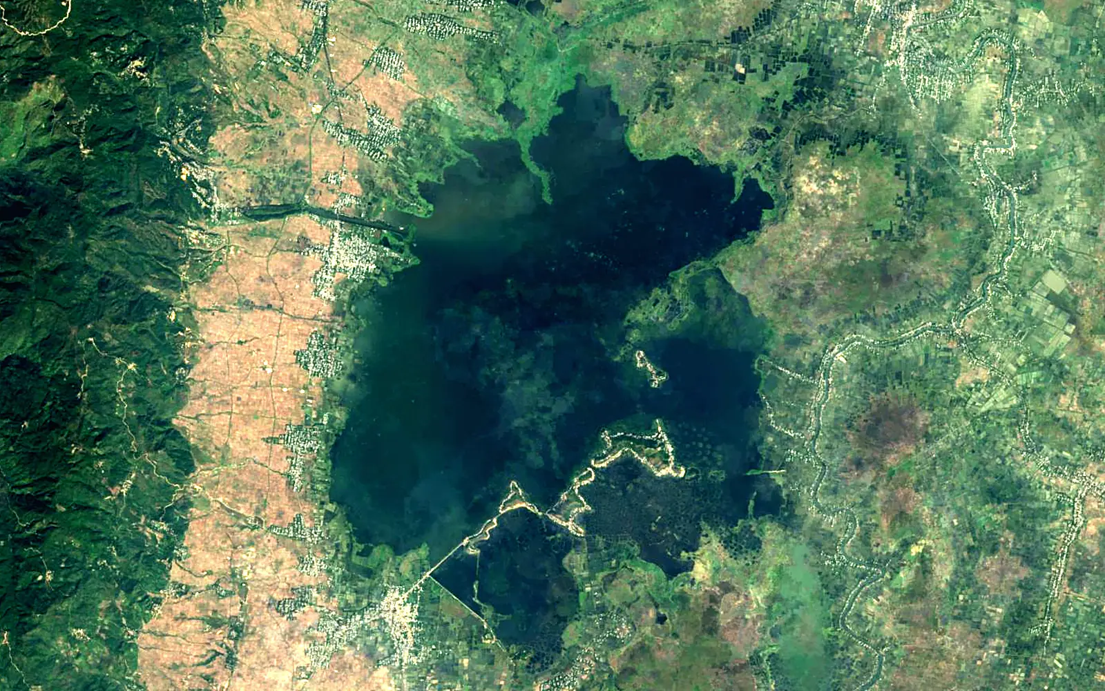 Loktak Lake seen from space (Sentinel-2)