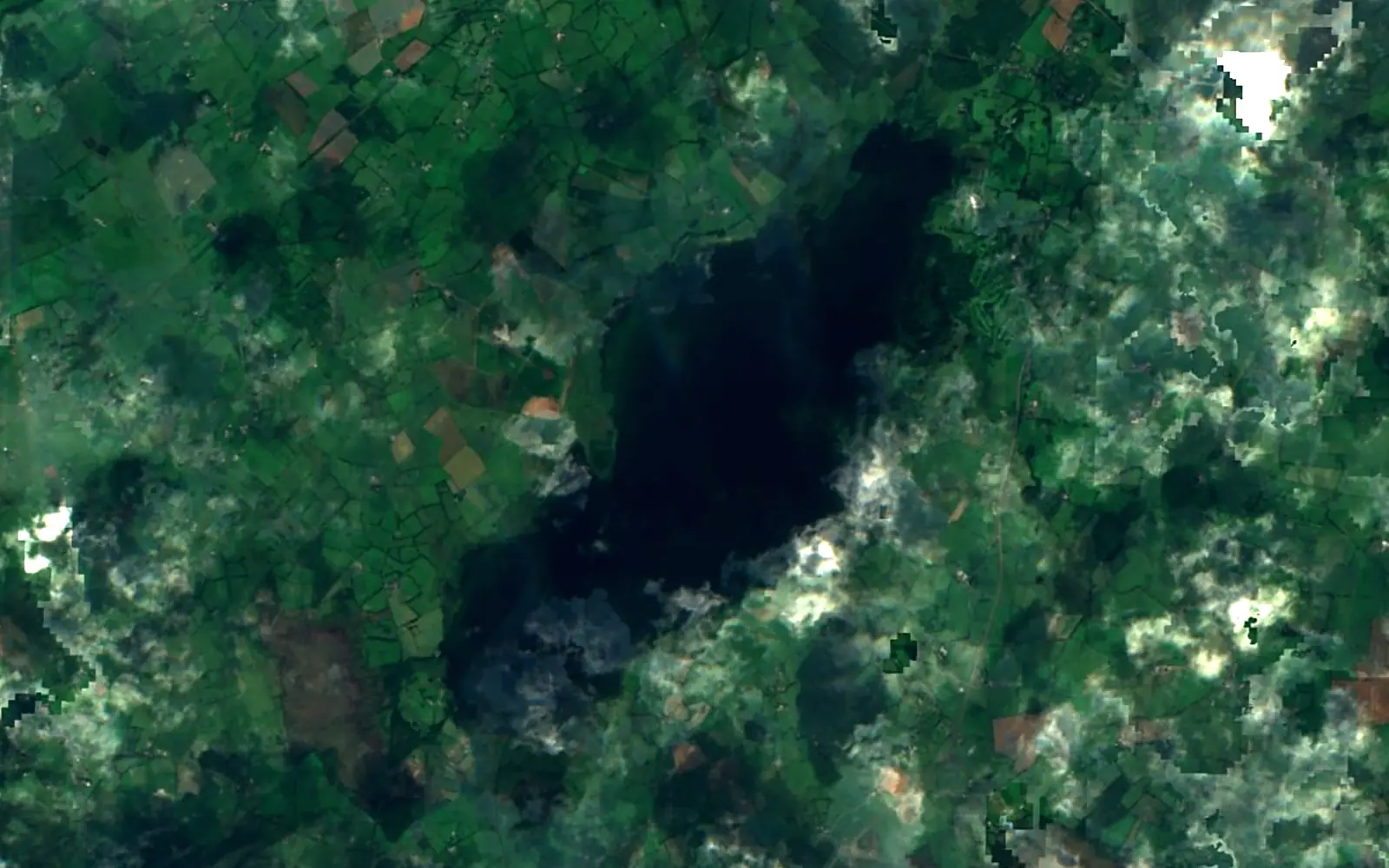 Lough Ennell seen from space (Sentinel-2)