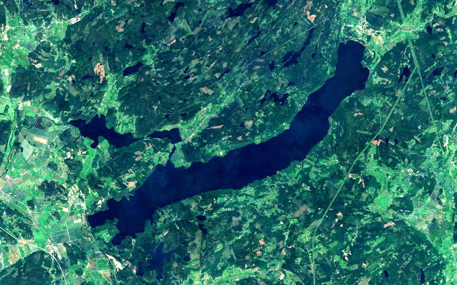 Lygnern seen from space (Sentinel-2)