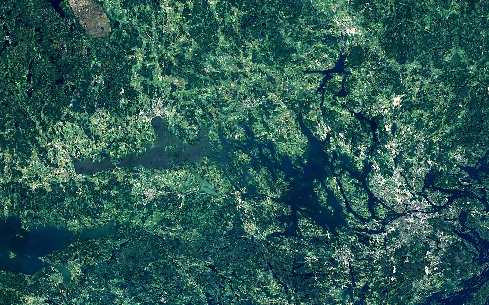 Mälaren seen from space (Sentinel-2)