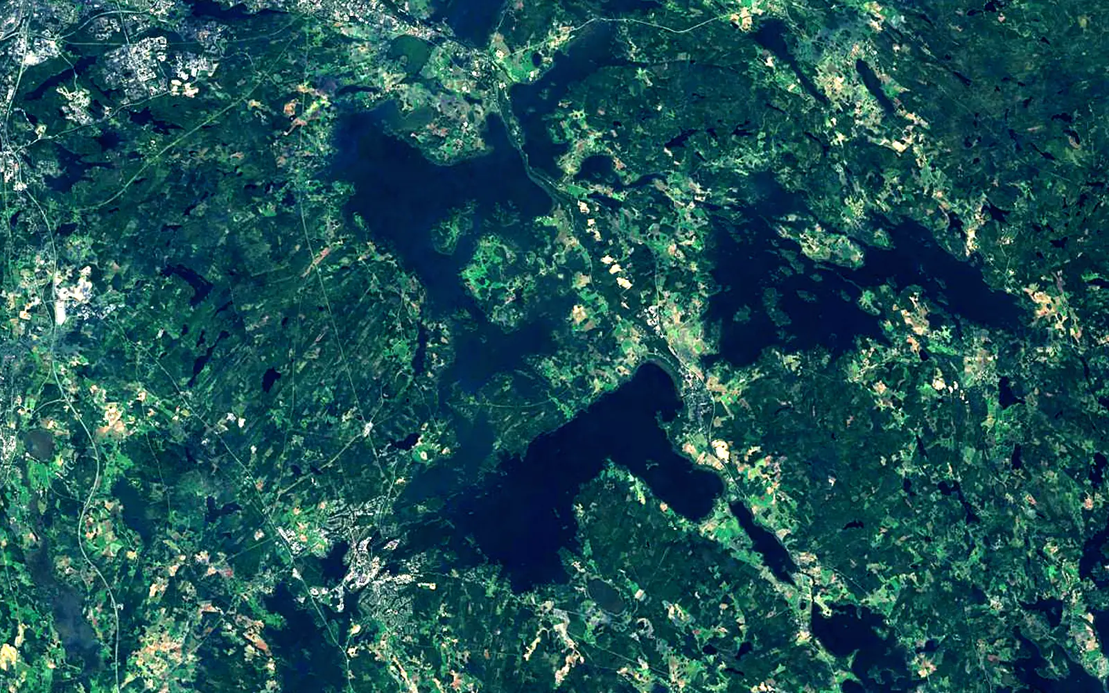 Mallasvesi seen from space (Sentinel-2)
