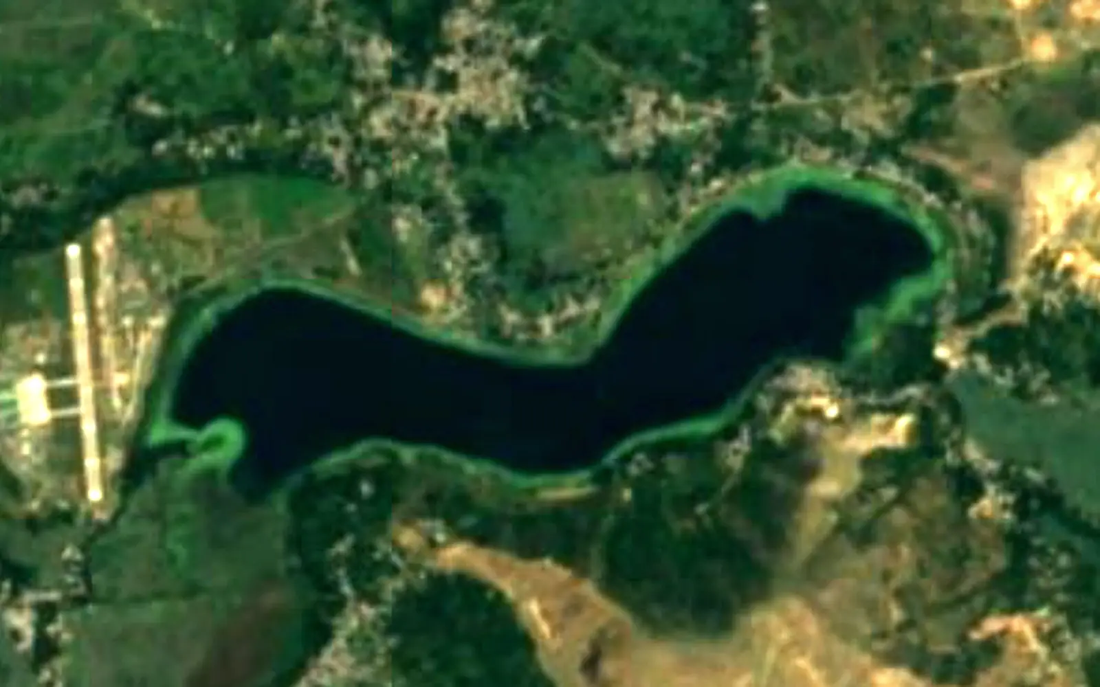 Manasbal Lake seen from space (Sentinel-2)