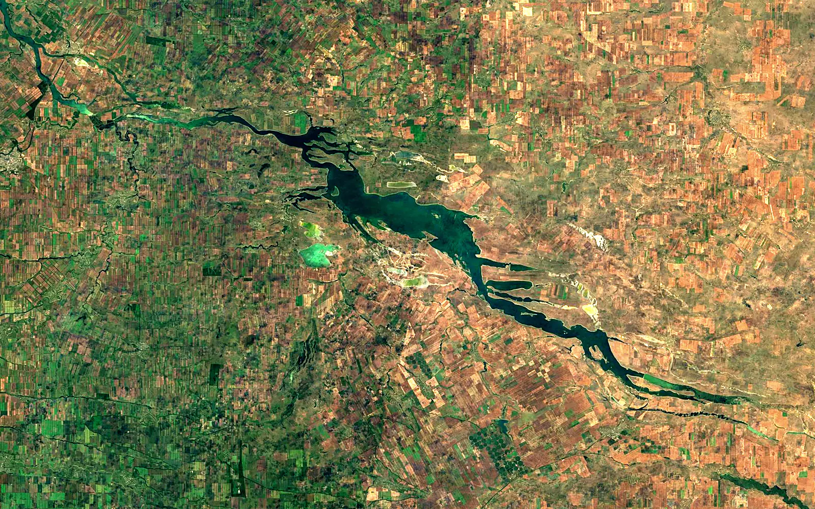 Manych-Gudilo seen from space (Sentinel-2)