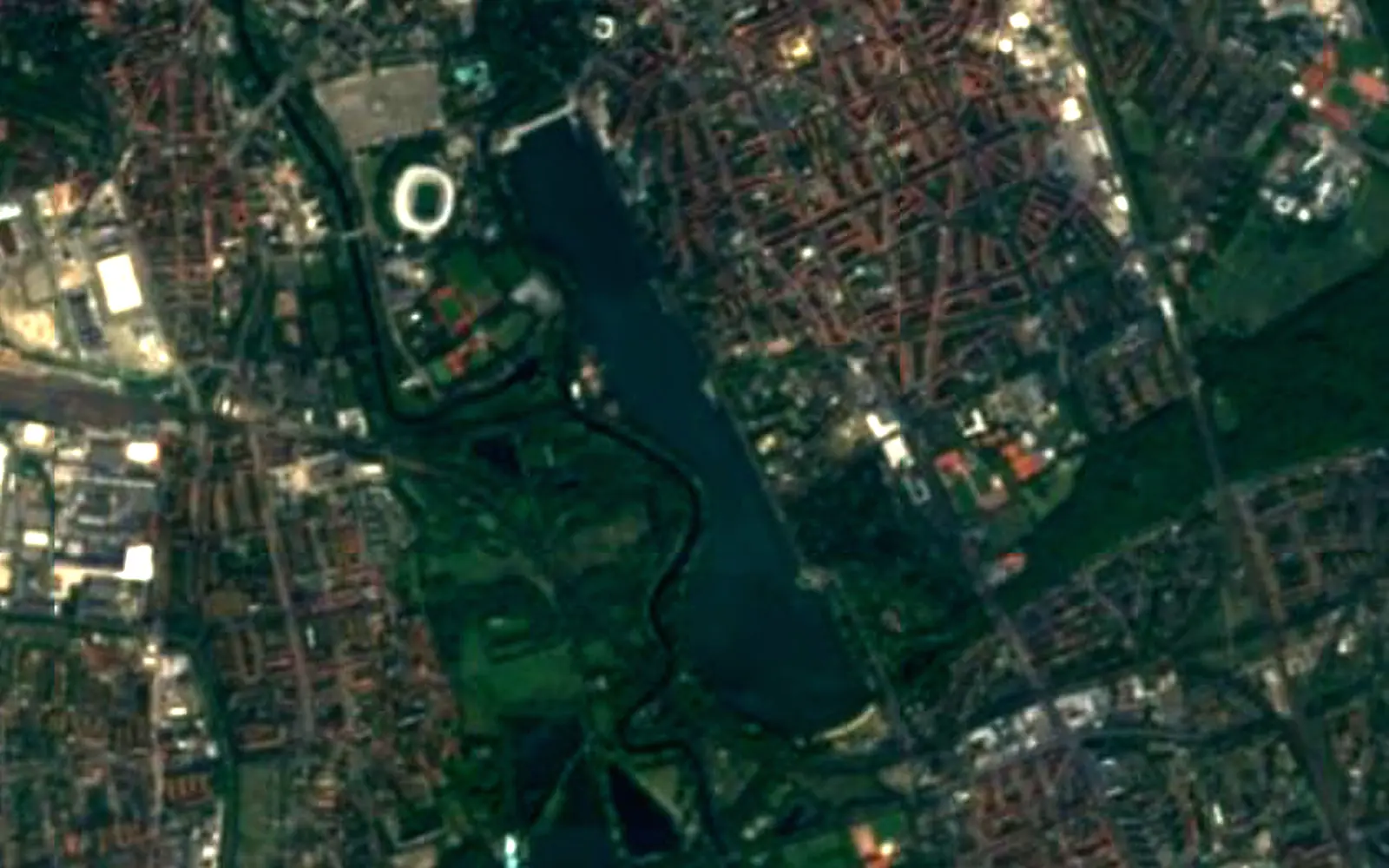 Maschsee seen from space (Sentinel-2)
