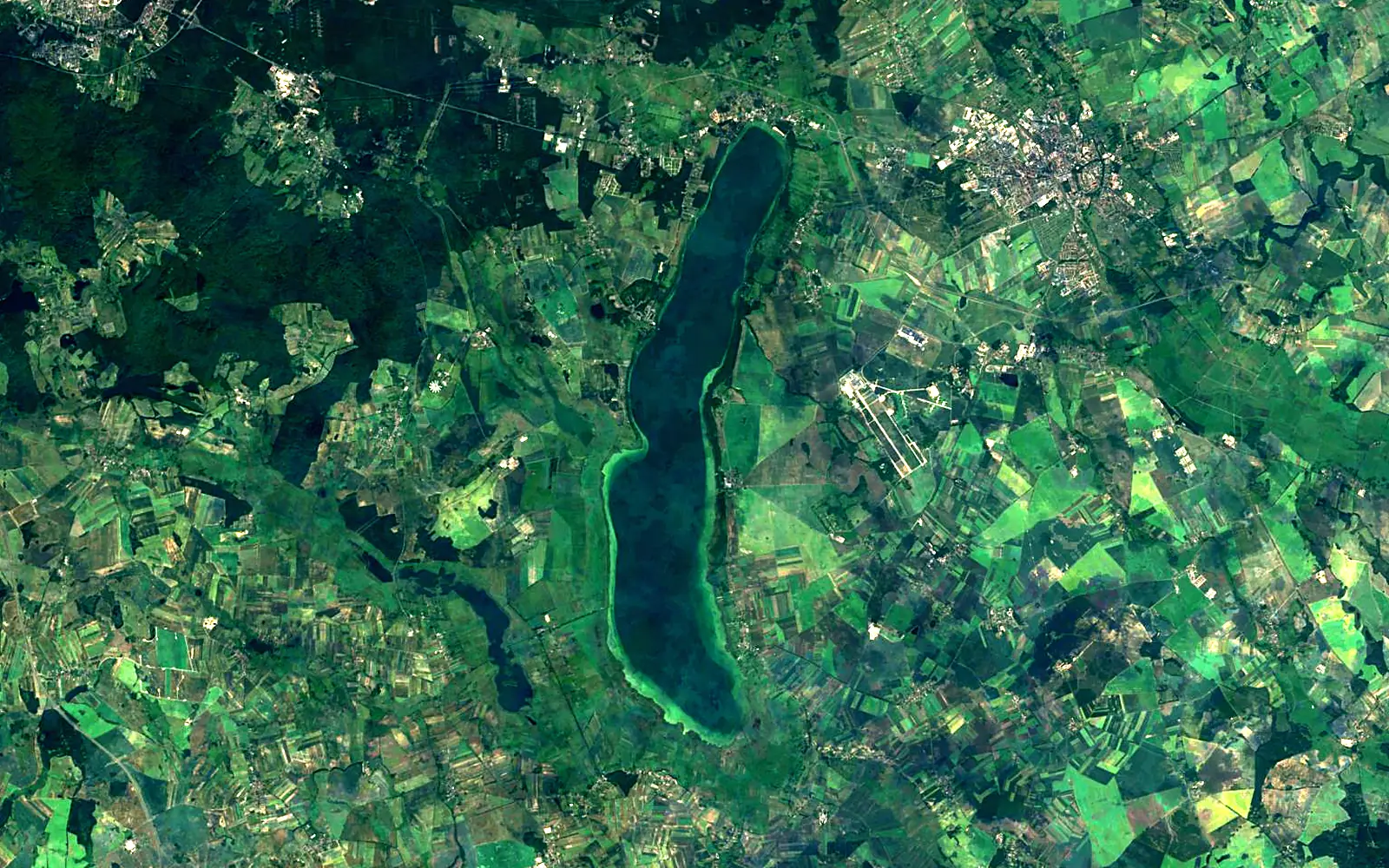 Miedwie seen from space (Sentinel-2)