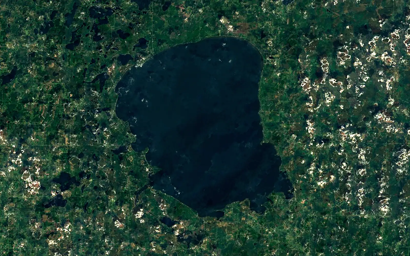 Mille Lacs Lake seen from space (Sentinel-2)