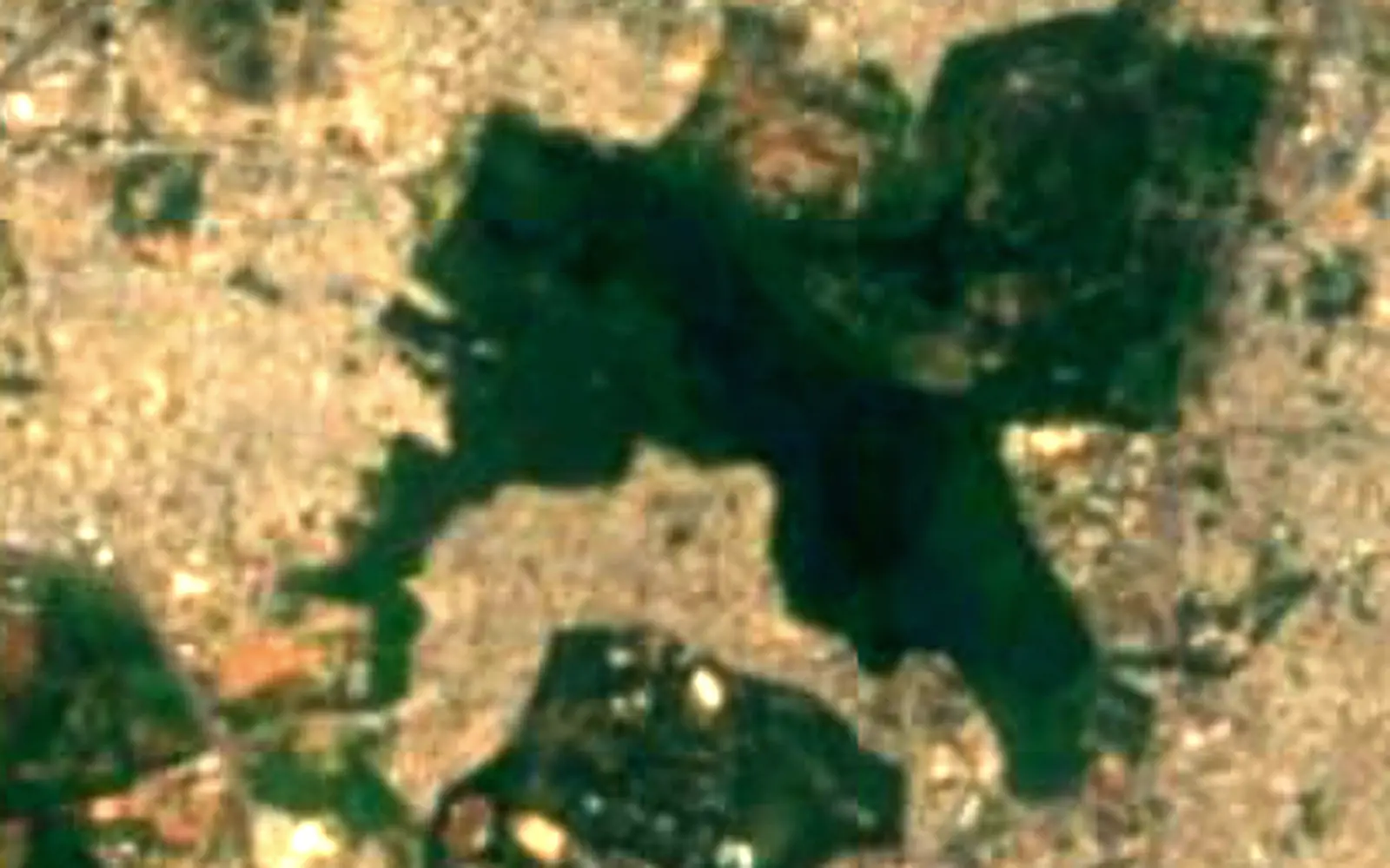 Mir Alam Tank seen from space (Sentinel-2)