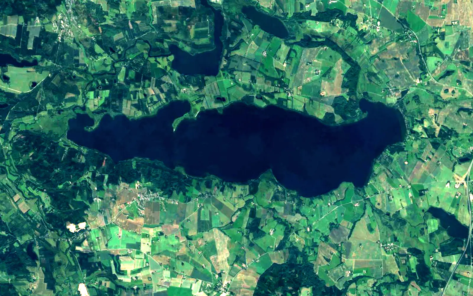 Mossø seen from space (Sentinel-2)