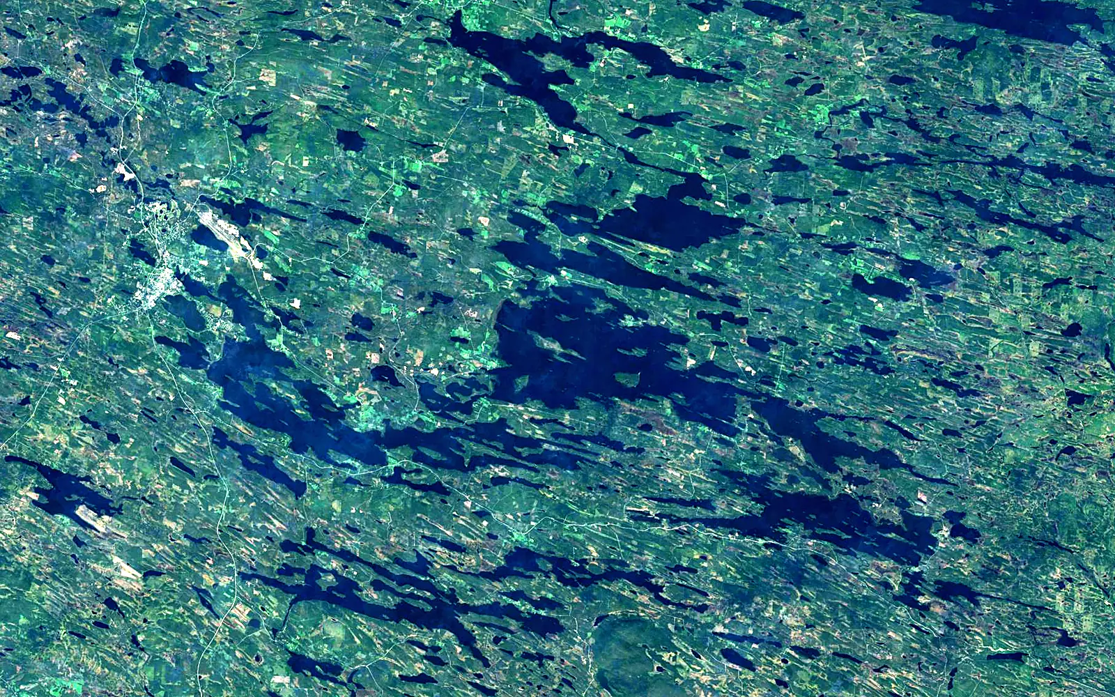 Muojärvi seen from space (Sentinel-2)