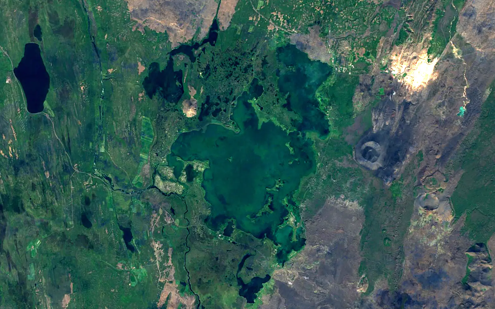 Mývatn seen from space (Sentinel-2)