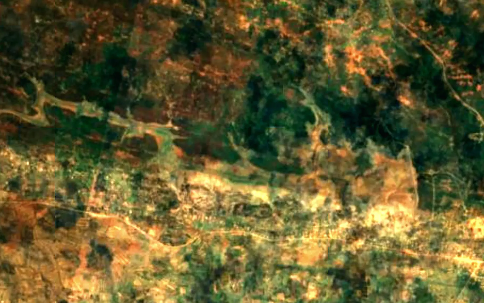 Mzingwane Dam seen from space (Sentinel-2)