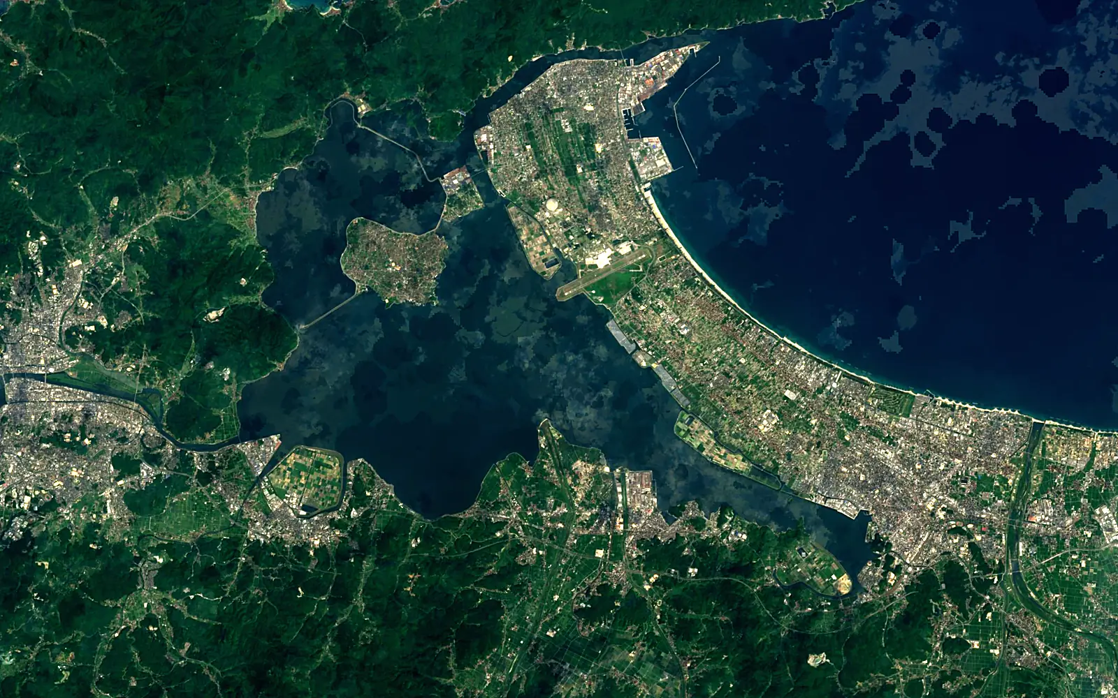 Nakaumi seen from space (Sentinel-2)