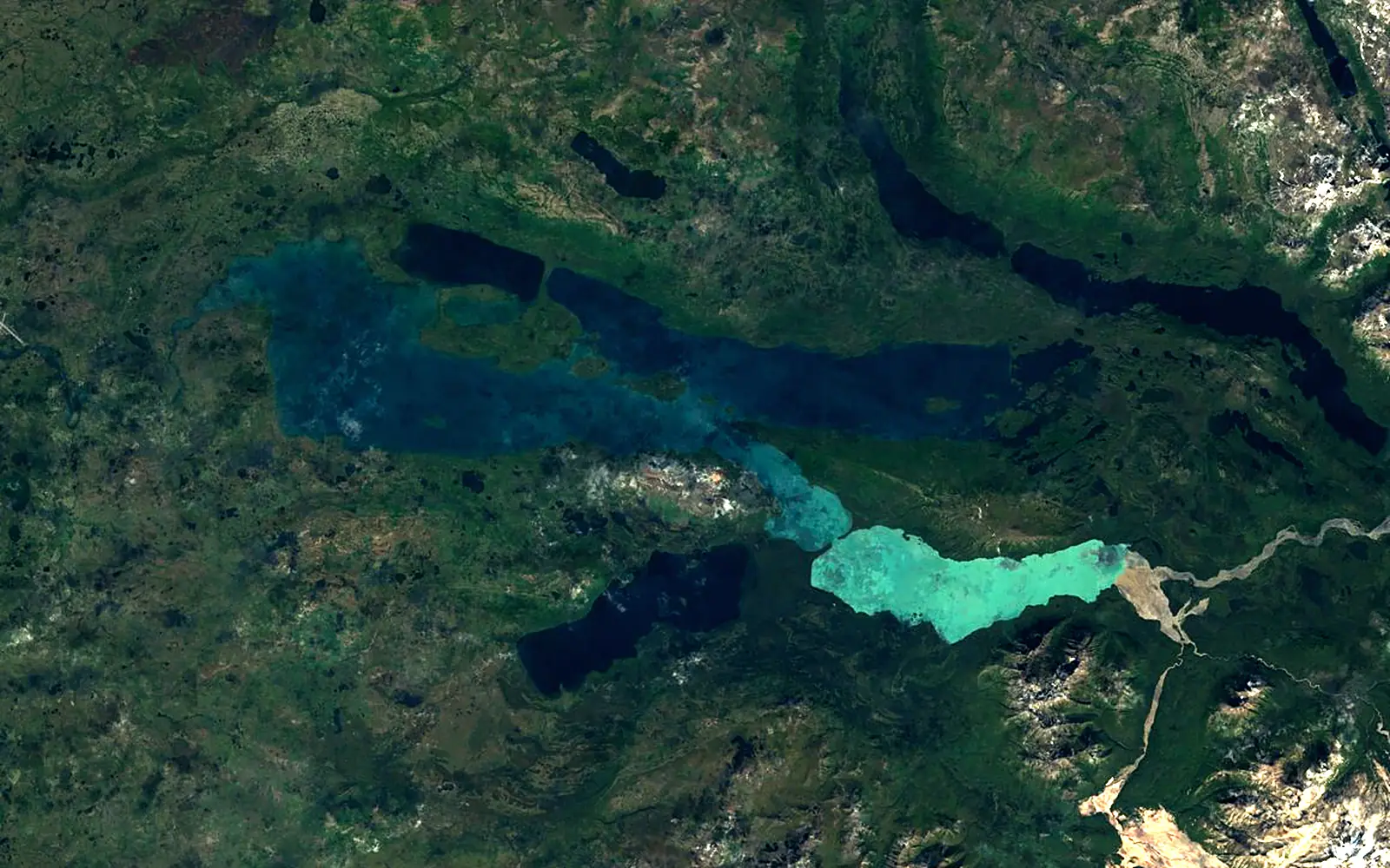 Naknek Lake seen from space (Sentinel-2)