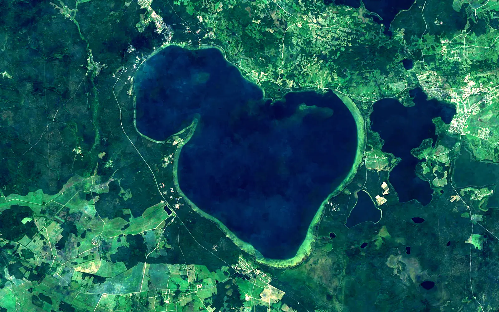 Narač seen from space (Sentinel-2)