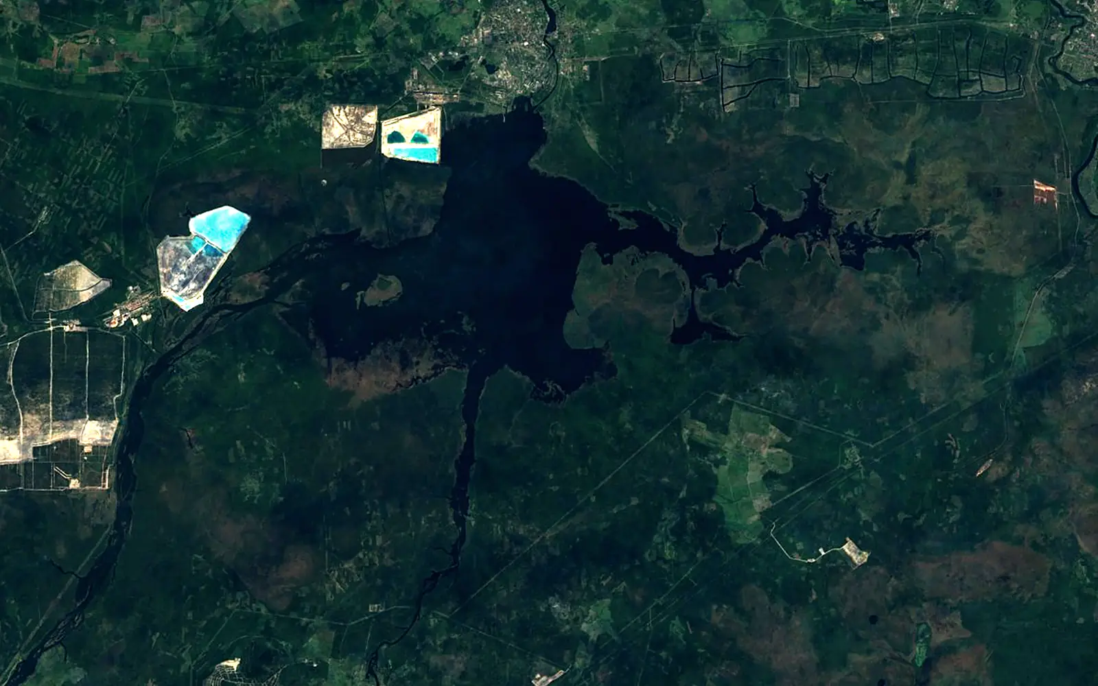 Narva Reservoir seen from space (Sentinel-2)