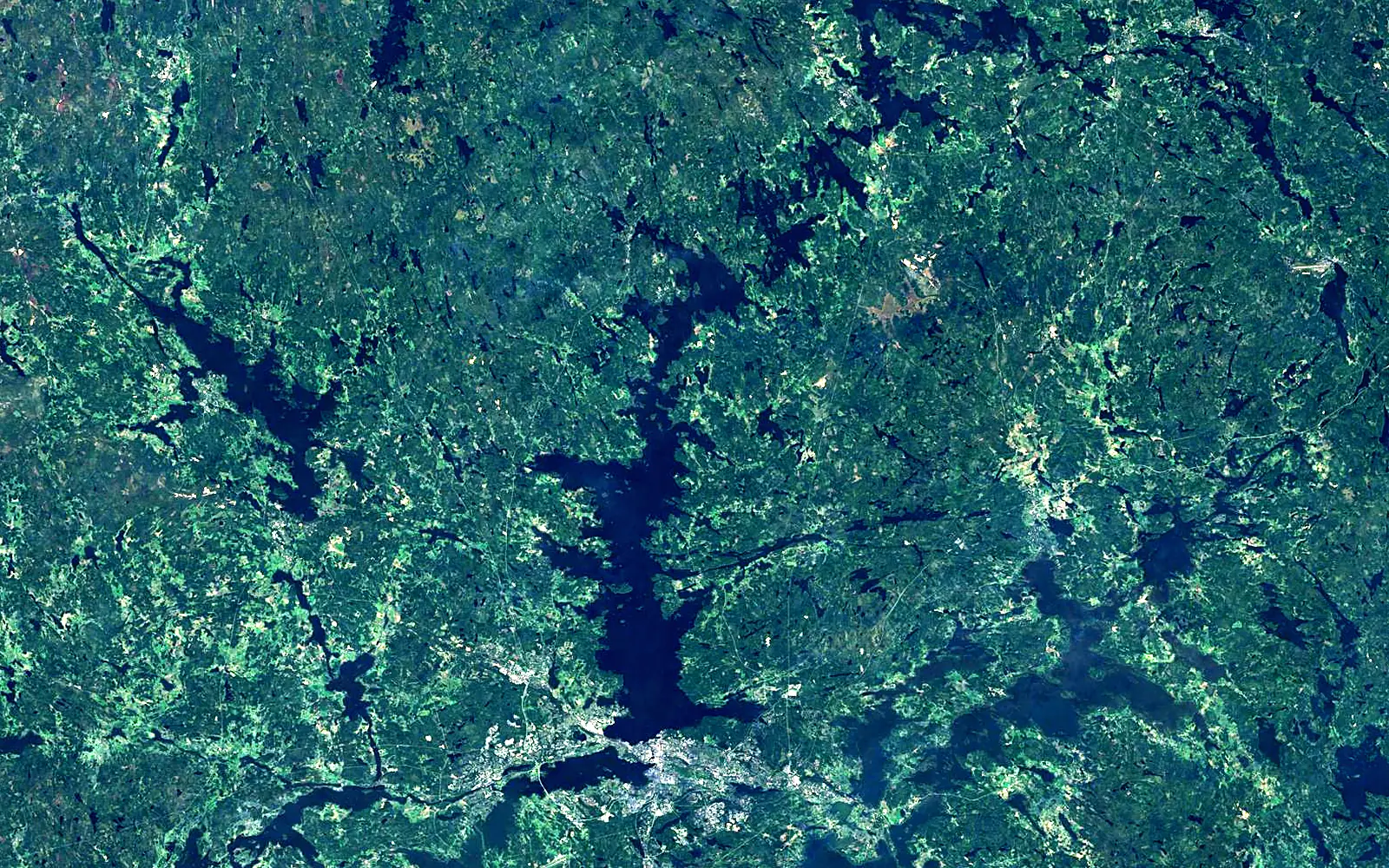 Näsijärvi seen from space (Sentinel-2)