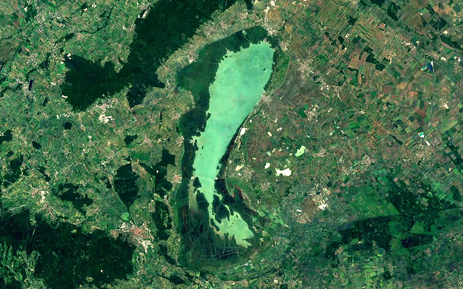 Neusiedl Lake seen from space (Sentinel-2)