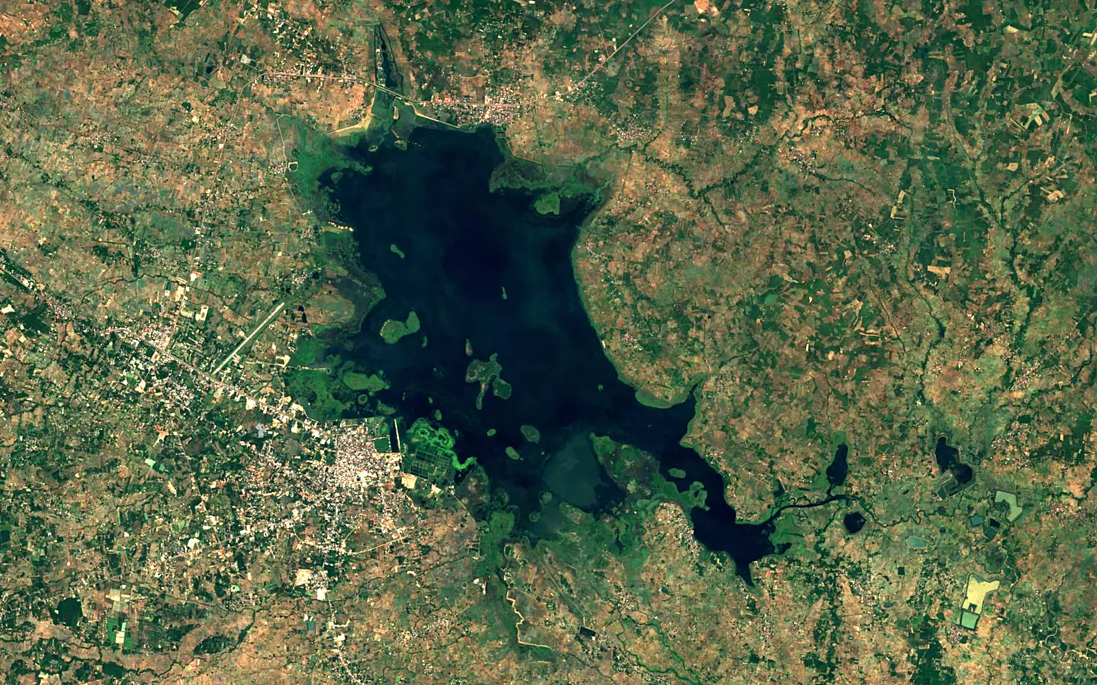 Nong Han Lake seen from space (Sentinel-2)