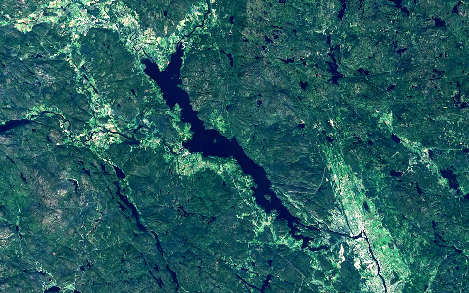 Norsjø seen from space (Sentinel-2)