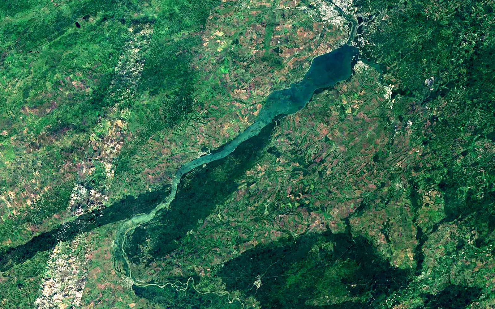 Novosibirsk Reservoir seen from space (Sentinel-2)