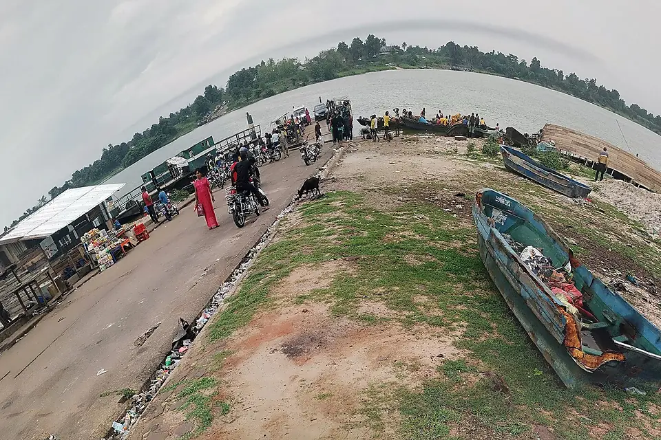 A panoramic view of the Oguta Lake