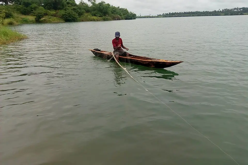 Fisher man at Oguta lake