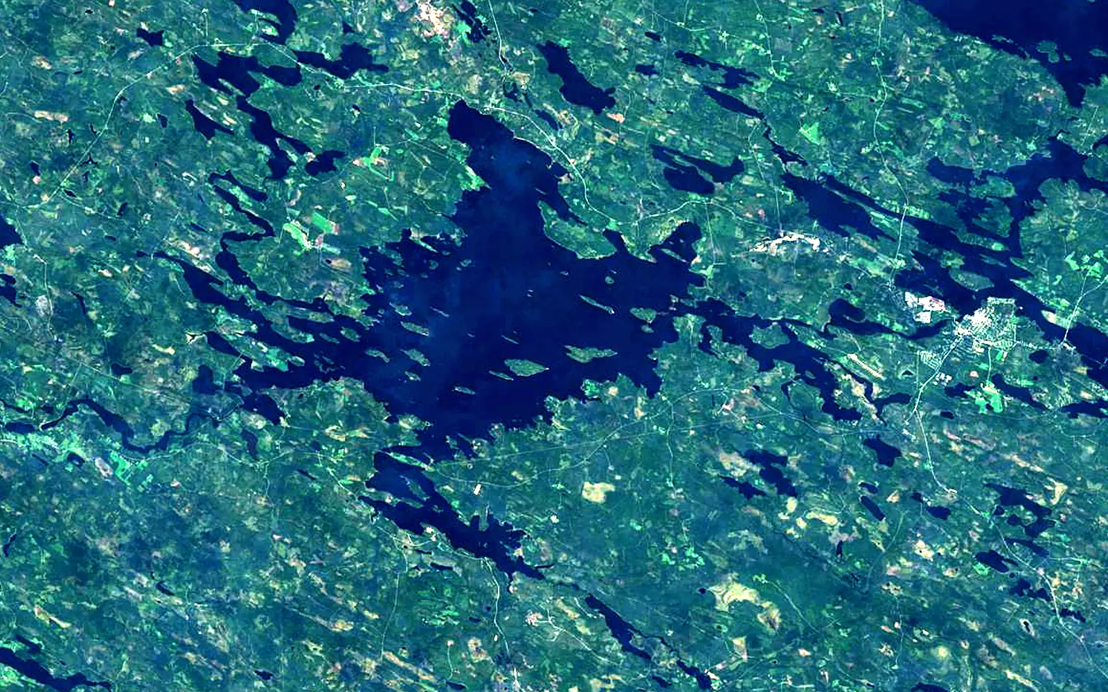 Ontojärvi – Nurmesjärvi seen from space (Sentinel-2)