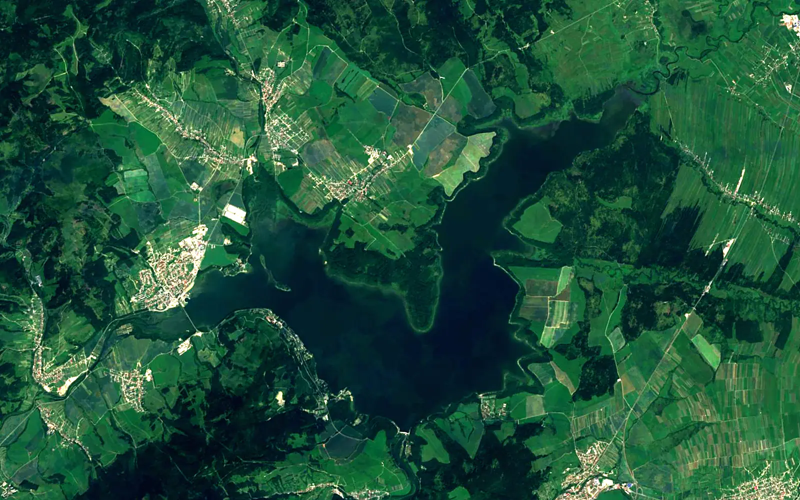 Orava seen from space (Sentinel-2)