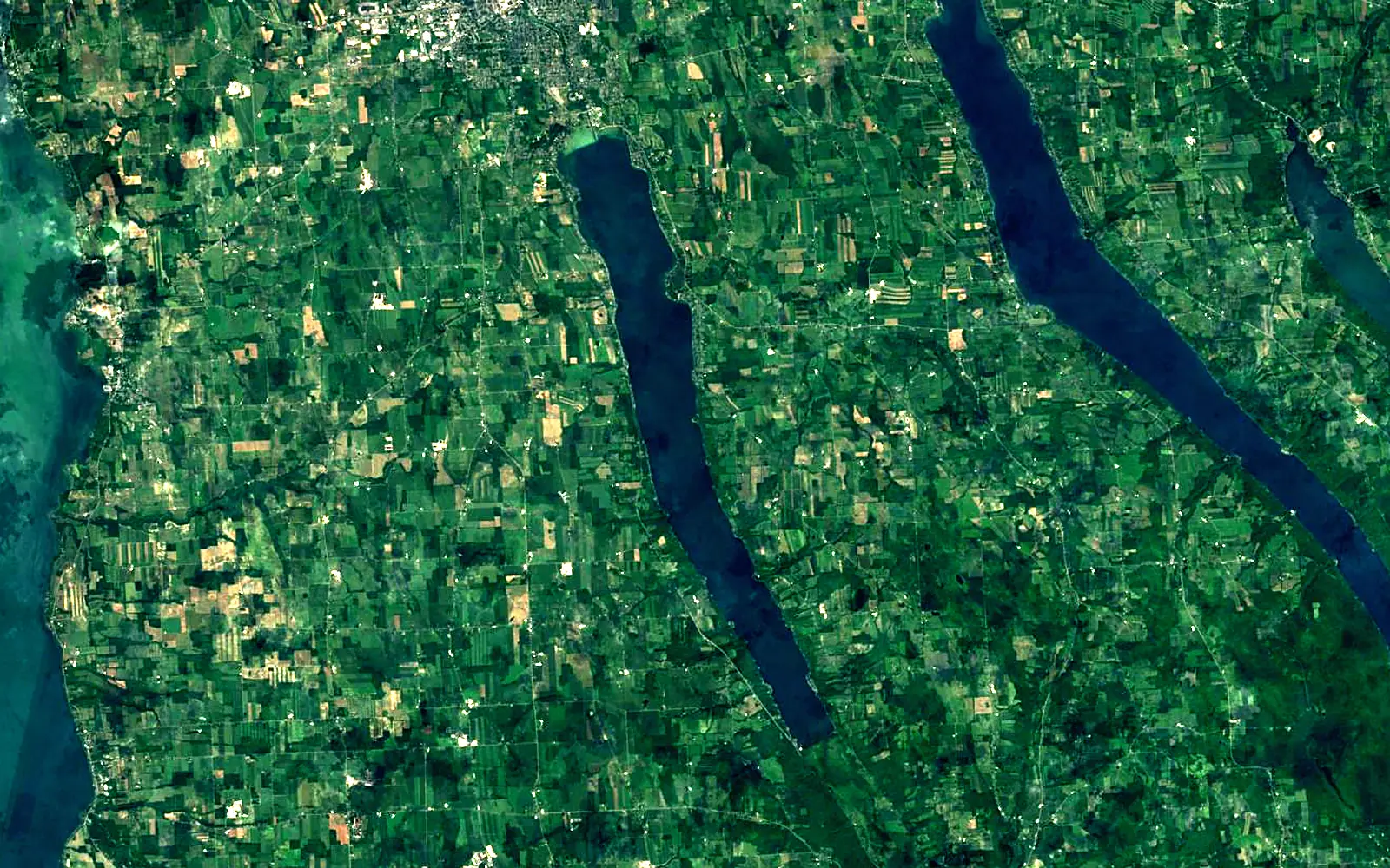 Owasco Lake seen from space (Sentinel-2)