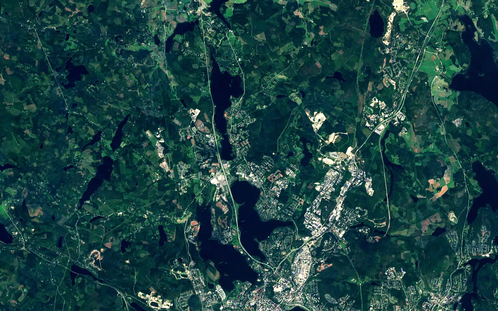 Palokkajärvi seen from space (Sentinel-2)