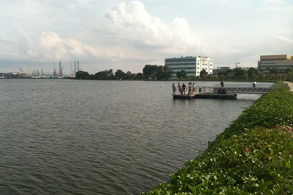 Pandan Reservoir fishing jetty on Penjuru Road, Singapore - 20101219
