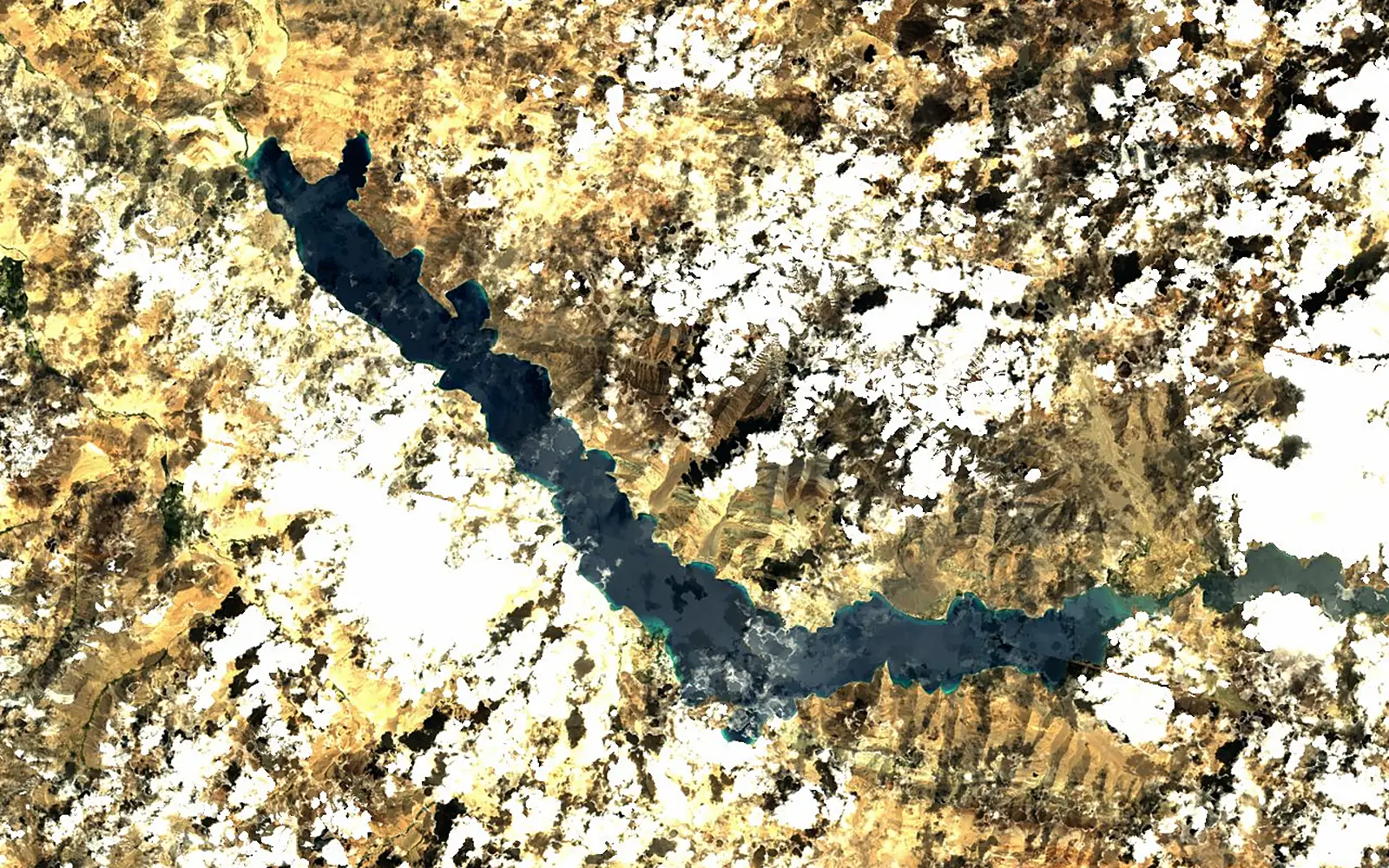 Pangong Tso seen from space (Sentinel-2)