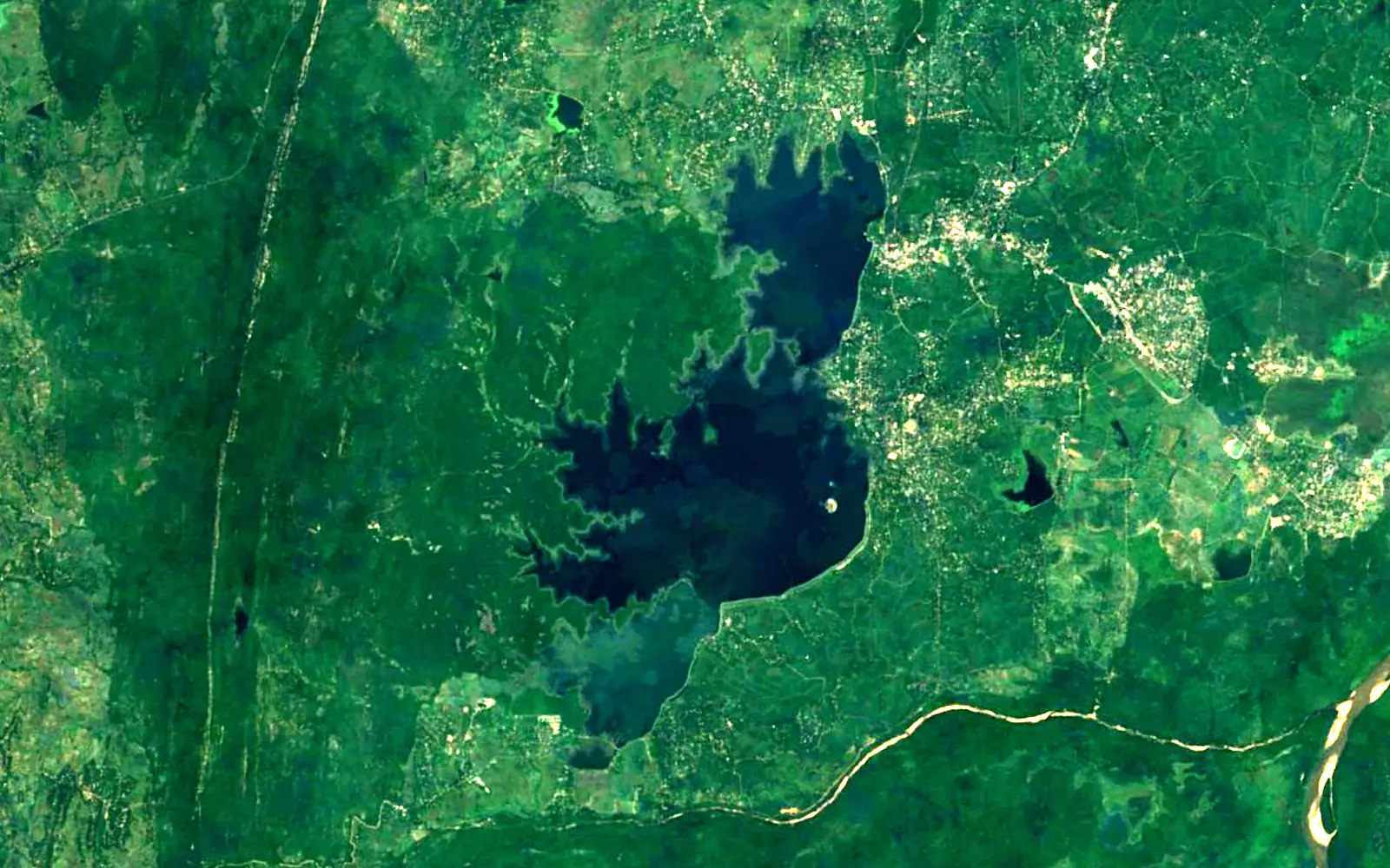 Parakrama Samudra seen from space (Sentinel-2)