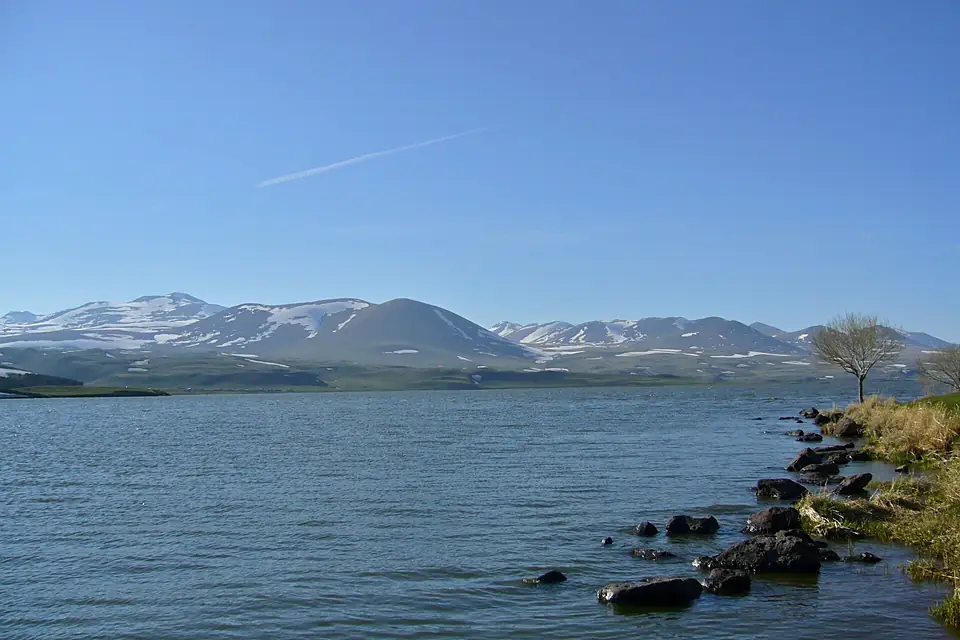 Lake Paravani, view from the village of Poka, Georgia