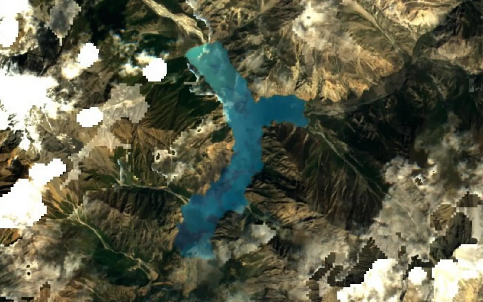 Phoksundo Lake seen from space (Sentinel-2)